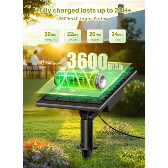 solar string lights outdoor patio waterproof remote LED bulbs garden decor party - Picture 4 of 7